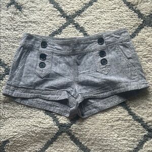 Express Gray High Waist Shorts Nautical Style